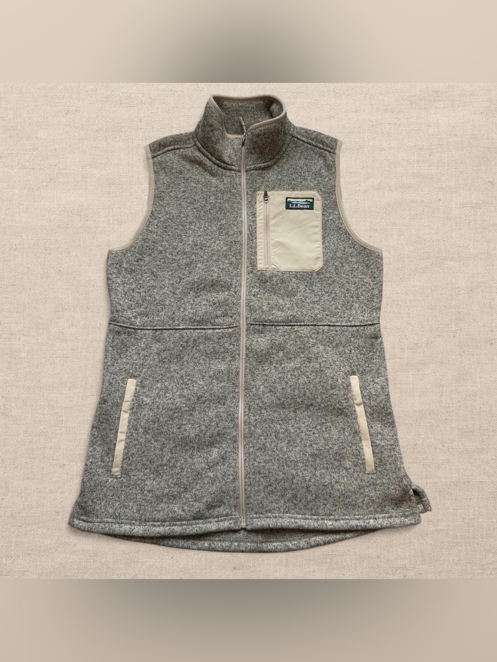 NWT L.L.Bean Sweater Fleece Vest Womens Size S Reg Boulder Full Zip
